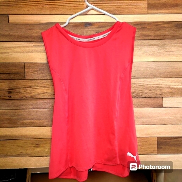 Puma Tops - PUMA Women's Red Sleeveless Top - Excellent Condition Size Large
